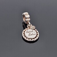  Pandora 925 Sterling Silver Sweet Sister Dangle Charm