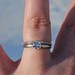 14K White Gold Diamond Love Story Engagement Wedding Ring Set Size 6.5 