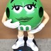 M&M Green Female Candy Character 38’’ Store Display On Wheels
