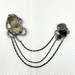 Alexis Bittar Double Brooch w/ Hanging Chain 
