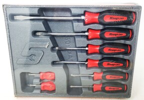 Snap-On SGDX80BR Instinct Handle 8-Piece Soft Grip Combination Screwdriver Set