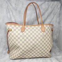 Louis Vuitton Neverfull GM Tote Bag In Damier Azur Canvas w/ Entrupy COA