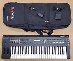 Yamaha MX49 49-Key Music Synthesizer Keyboard w/ Sustain Pedal & Bag - Black