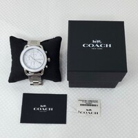 Coach Men’s Cruiser White Dial Stainless Steel Bracelet Chronograph Watch - 44mm