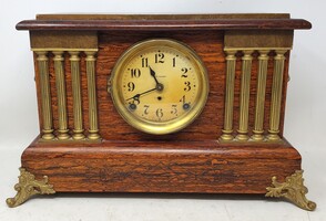 Antique Seth Thomas Adamantine Lions Head Mantel Clock - For Parts or Repair