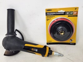 Atlas Copco lsv39 S120-5/8 Pneumatic Angle Grinder w/ Polishing/Sanding Set