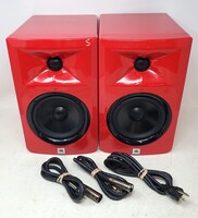 JBL LSR305 Studio Monitor Red Series 3 Linear Spatial Reference w/ Cords