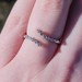 14K White Gold Diamond Open Bypass Statement Band Ring 0.12TCW Size 6.5