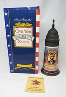 Anheusur Busch Civil War Commemorative Series Abraham Lincoln Beer Stein 