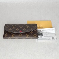 Louis Vuitton Monogram Fuchsia Emilie Long Wallet with Entrupy COA