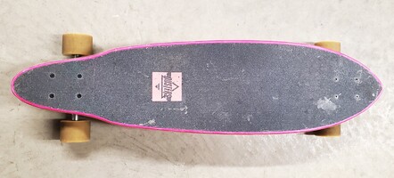 Dusters Culture Pink/Yellow 33.0" x 8.5" Longboard Cruiser Skateboard Complete