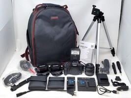 Canon EOS M50 Mark II Mirrorless Camera w/ 15-45mm Lens, Bag, & Accessories