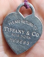 Return to Tiffany & Co. Sterling Silver Pendant .925 Vintage Heart NEW YORK 