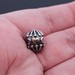  Pandora 925 Sterling Silver 14K Gold Hatched Heart Bead Charm