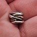  Pandora 925 Sterling Silver 14K Yellow Gold Coiled Rope Charm Bead 