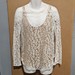 NWT Chloe Flower Print Lace Sheer White Longsleeve Blouse Undershirt 38 FR 6 US 