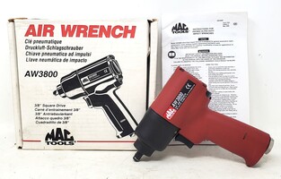 Mac Tools AW3800 Pneumatic 3/8" Air Wrench / Impact Driver w/ Box & Manual