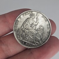 Peru 1929 1/2 Sol .500 Silver Coin 