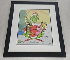 Chuck Jones Signed Cel Dr Seuss Grinch Christmas Tree-O Framed with Certificate