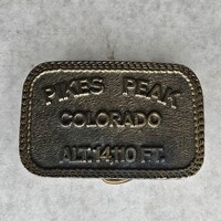 Vintage Pikes Peak Colorado Belt Buckle