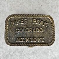 Vintage Pikes Peak Colorado Belt Buckle 
