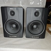 Pair of M Audio BX8 Carbon Black Studio Monitor Speakers 