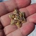  10K Black Hills Gold Grape Cluster 6 Point Star Leaf Pendant Charm 25x30mm 