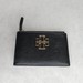 Tory Burch Black Britten Card Case Zip Wallet 