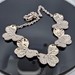 Costume Jewelry Butterfly Flower Chain Link Necklace 17 inches