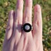 Judith Ripka 925 Sterling Silver CZ Black Onyx Statement Ring Size 8