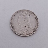 UK Great Britain 1892 British Shilling Coin Victoria 