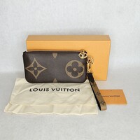 Louis Vuitton Giant Monogram Wristlet Pouch Pouchette with Strap & Box