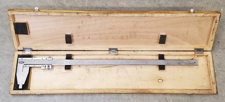 MHC 24" Vernier Caliper Machinist Measuring Tool w/ Wooden Case