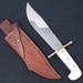 CASE XX USA Bowie Fixed Blade Hunting Knife w/ Leather Sheath (White)