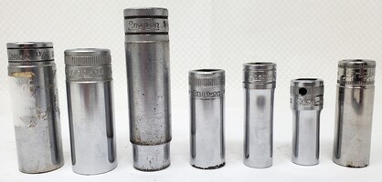 Vintage Snap-On 3/8" Dr. Deep Sockets - SAE & Metric - 6pt & 12pt - Mixed Sizes