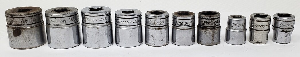Snap-On SAE Socket Set - 10pc - 6pt - 3/8" Drive - Sizes FS121-FS281