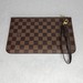 Louis Vuitton Damier Ebene Wristlet Pouch Bag Red 