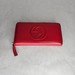 Gucci Red GG Logo Zippy Long Accordion Wallet 