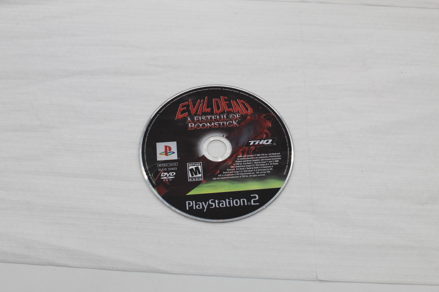 Evil Dead, A Fistful Of Boomstick Complete PS2 Game, Manual, and Cover Art