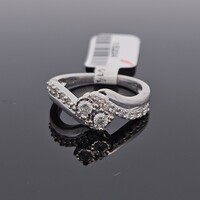  10K White Gold Ever Us Diamond Bypass Engagement Ring 0.50TCW 3.9 Grams Size 8 