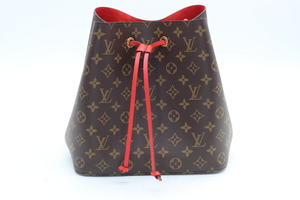 Louis Vuitton Neonoe MM Monogram Poppy Coquelicot Red Bucket Handbag