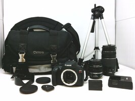 Canon EOS Rebel T6 Digital SLR Camera KIT w/ 18-55 & 75-300 Lens, Bag, Tripod