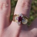 14K Yellow Gold Ruby & Diamond Fashion Cluster Ring 1.38TCW 6.9 Grams Size 8.25