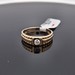 Men's 14K Yellow Gold Clear Stone Solitaire Watch Band Style Ring Size 10.5 