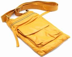 Orange HOBO International Messenger Shoulder Bag Purse 