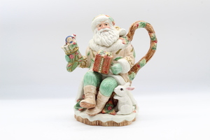 Fitz and Floyd Winter Wonderland Collection, Santa and Bunny Teapot