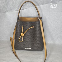 Michael Kors Brown Suri Crossbody Bucket Tote Bag Purse with Strap