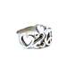  Sterling Silver Peace & Love Ring - .925 - 6.2gm - Size 7