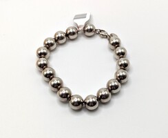  925 Sterling Silver Tiffany & Co 10MM Ball Bead Bracelet 7 Inches Long