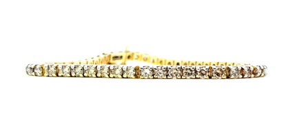  ????Elegant Ladies 14K Yellow Gold Diamond Bracelet????